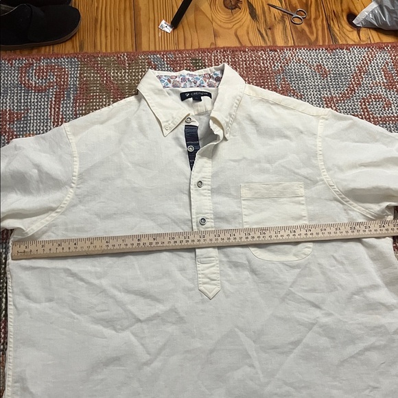 Cremieux Cream Linen Blend Short Sleeve Polo – Men’s Size XL - Picture 6 of 11